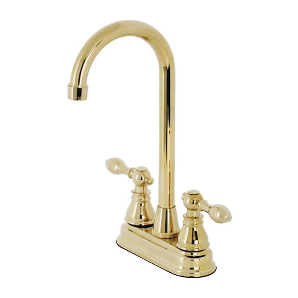 KB492ACL American Classic 2-Handle High-Arc Bar Faucet, Polished Brass